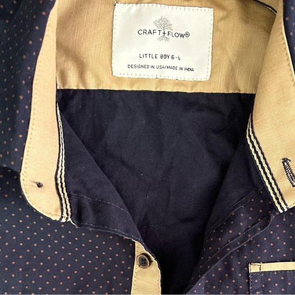 NWOT CRAFT + FLOW Boys Size 6 Button Down Shirt - Picture 4 of 4